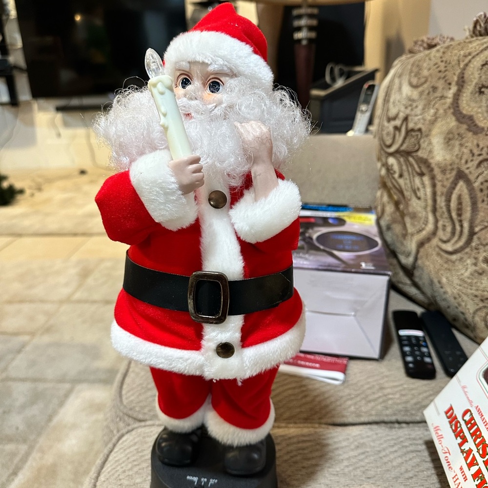 Vintage Original Motionettes of Christmas Vintage Santa Claus  inc box